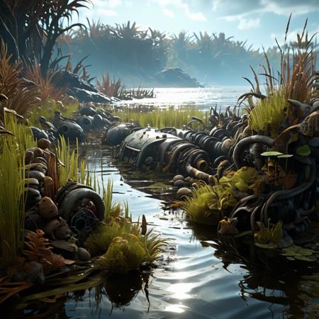 00052-[number]-724536153-((best quality)), ((masterpiece)), ((realistic,digital art)), (hyper detailed),scrapbuiltai Deep Sea Rustling Grass,Wetland Ecos.png